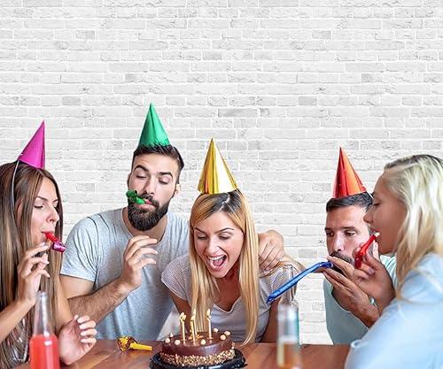 Miniatura 8 de Telón de fondo de pared de ladrillo blanco de 10 x 8 pies, rústico, vintage, de ladrillo blanco, telón de fondo para fotos de baby shower, boda,