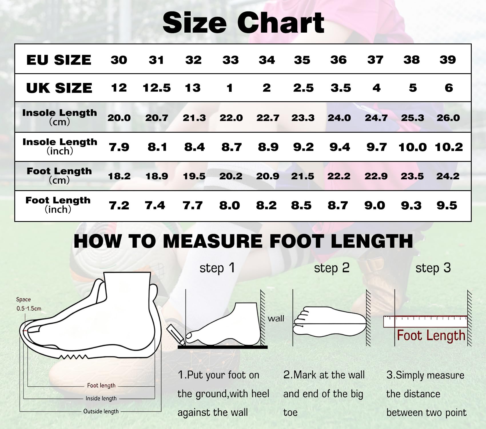 DimaiGlobal Scarpe da Calcio Bambini Ragazzi con Tacchetti Bassi Professionali Scarpe da Calcetto Futsal e Allenamento per Interno/Esterno - Antiscivolo Junior