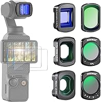 Vista 10 de NEEWER Juego de Filtro ND Magnético Compatible con DJI Osmo Pocket 3 Combo de Accesorios para Creadores, ND Variable ND2-32 de Neblina Negra