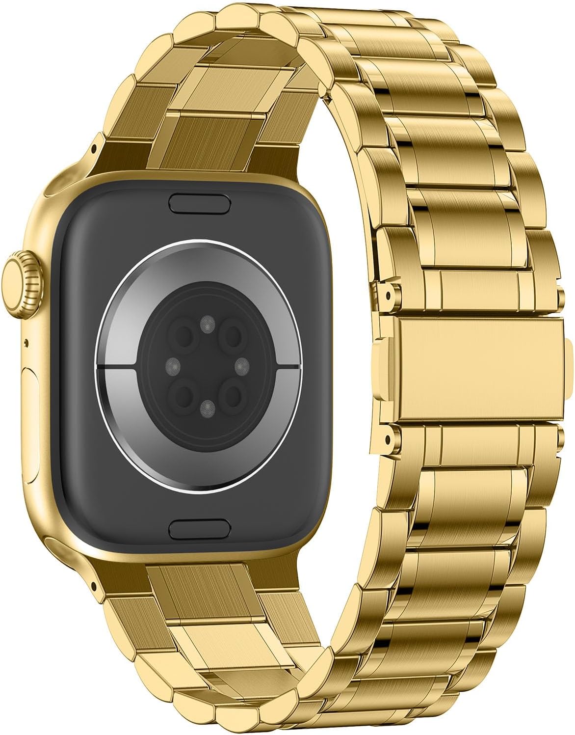 Stainless Steel Bands Compatible with Apple Watch Band 42(Series 11/10)/41/40/38mm, Men/Women Metal Replacement Strap Compatible for iWatch SE3/2/1 Series 11 10 9 8 7 6 5 4 3 2 1, Gold - Image 2