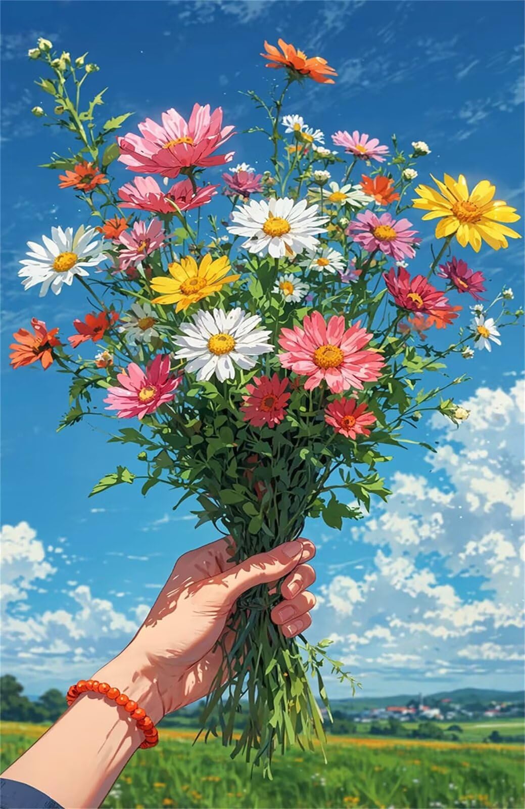 Rompecabezas para Adultos de 1500 Piezas | Margaritas Coloridas | Puzzle Terapéutico de Estimulación Mental y Desconexión Digital, Encaje, Idea de Regalo, 87x57 cm