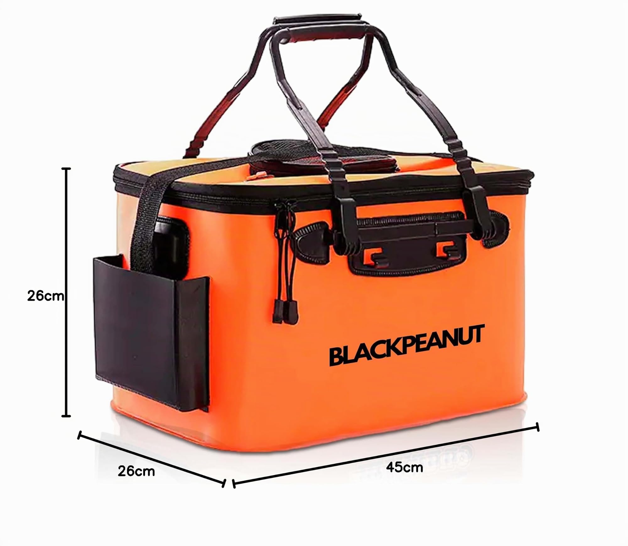 Secchio per Esca da Pesca, Diversi Formati e Colori, Articoli da Pesca Resistente, Mantieni Viva la Tua Esca più a Lungo, Secchio per Pescatori (30L, Arancione)