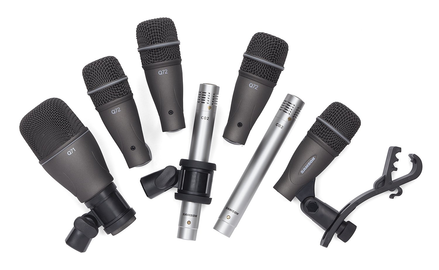 Samson Technologies DK707 7 Piece Drum Microphone Kit W/Case