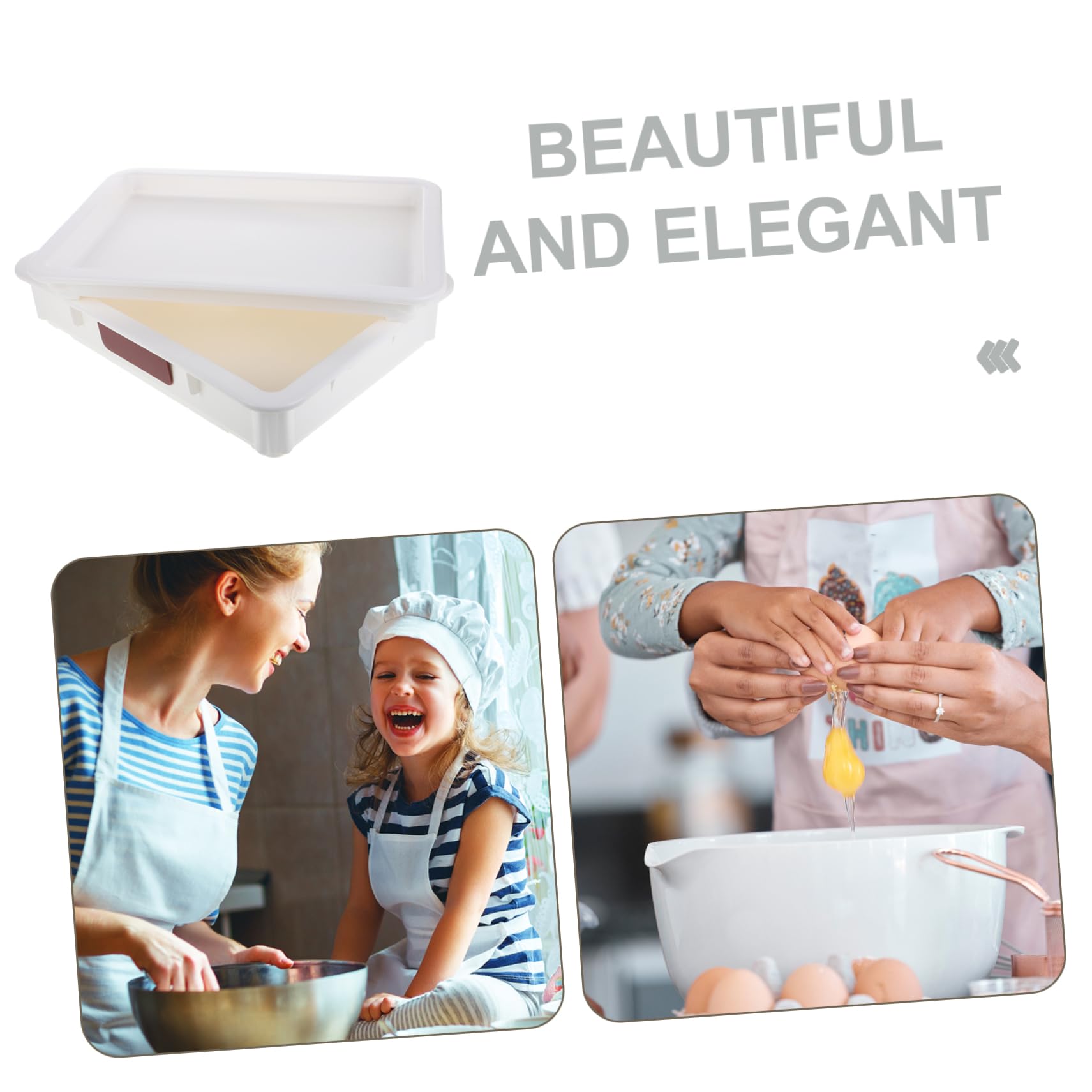 SHOWERORO Contenitore in Plastica Per Lievitazione Di Impasto Pane E Pizza Con Coperchio Bianco Impilabile Per Conservazione E Refrigerazione