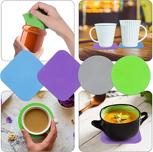 Miniatura 7 de Almohadilla de agarre para abridor de tarros, 4 pinzas de goma para tarros de tapa multifunción para personas mayores con artritis manos débiles,