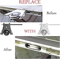 Vista 3 de Ensamblaje de rodillo inferior para puerta corrediza para Andersen Parte #1997310 (1991 hasta el presente), ruedas cóncavas de nailon de 1-1/4