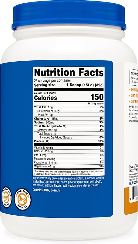 Nutricost Whey Protein Isolate Powder (Chocolate Peanut Butter) 2LB image 5