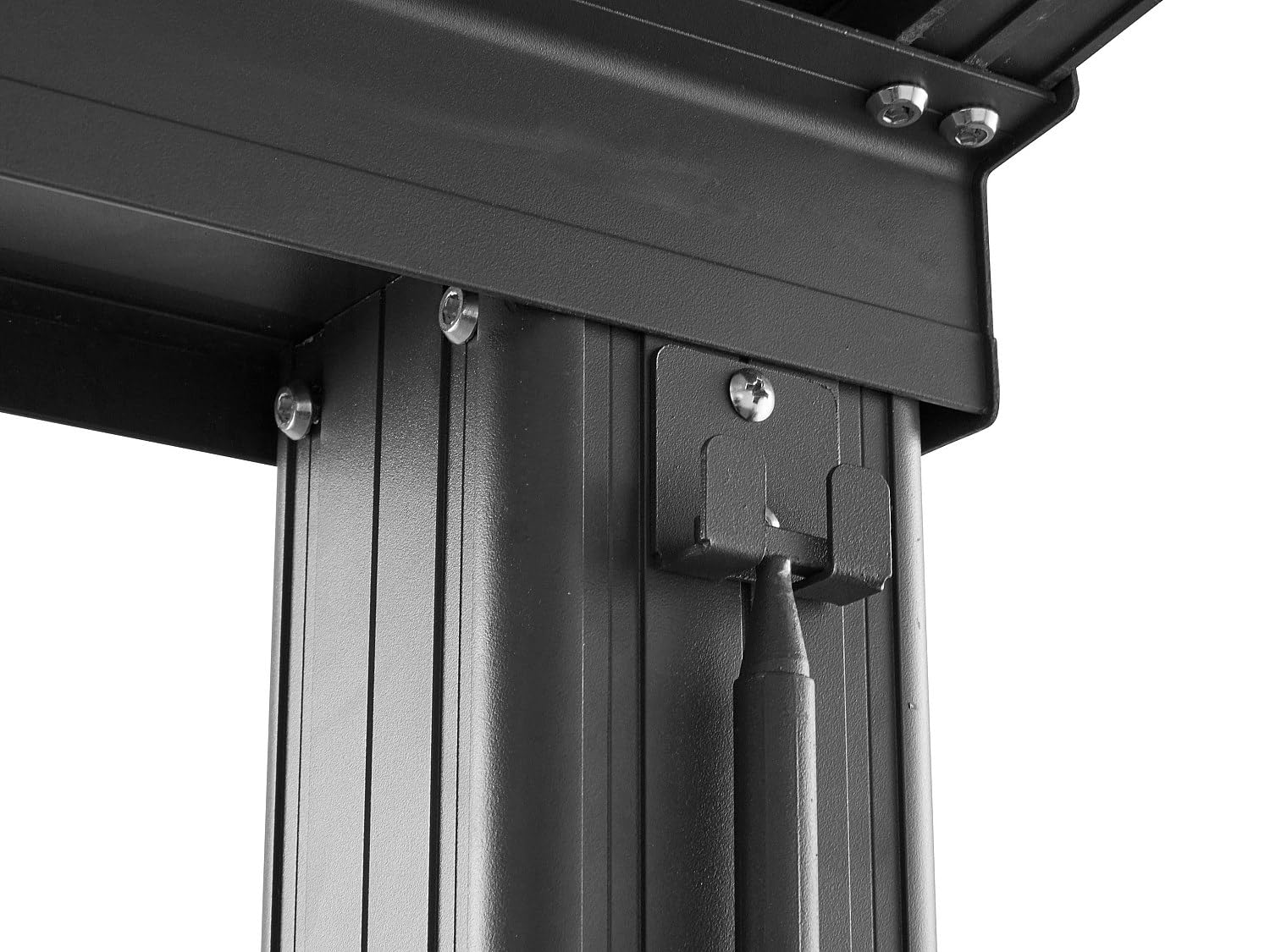 Vente-unique - Pergola adossée en Aluminium avec Toit Coulissant - 9 m² - Anthracite - IZEDA