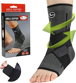 Ankle Braces for Men & Women Stabilizing - Adjustable Ankle Brace for Sprained Ankle, Plantar Fasciitis, Achilles Tendonitis Pain | Foot Wraps for Volleyball & Basketball Injury Recovery