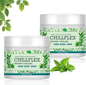 CHILLFLEX Menthol Soothing Cream, Cooling Soothing Gel, Joint Activities Throughout The Body, Relieve Muscle Tension, for Head, Lumbar, Neck, Hands and Feet for Men and Women（3.52OZ/Bottle）