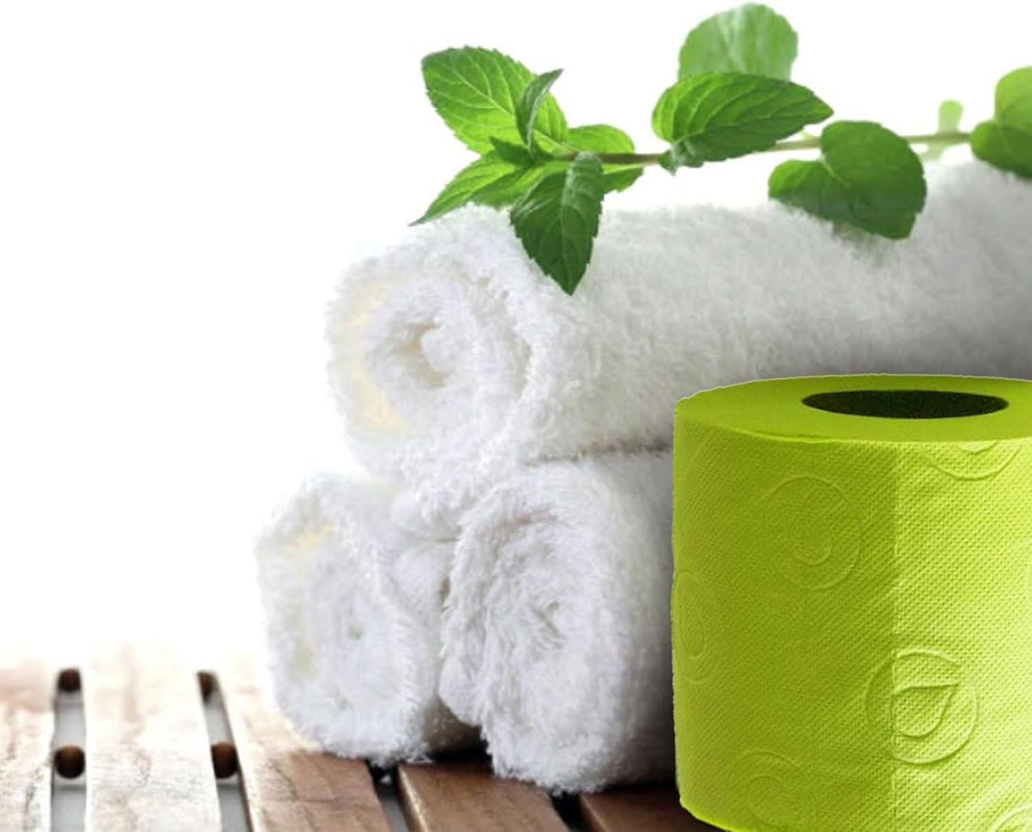 Roll-Lux Gift Box 3 Rolls Colored Toilet Paper - Vibrant Multicolor Collection - Soft & Absorbent - Ideal for Special Occasions, Birthday & Home Decor (Green)