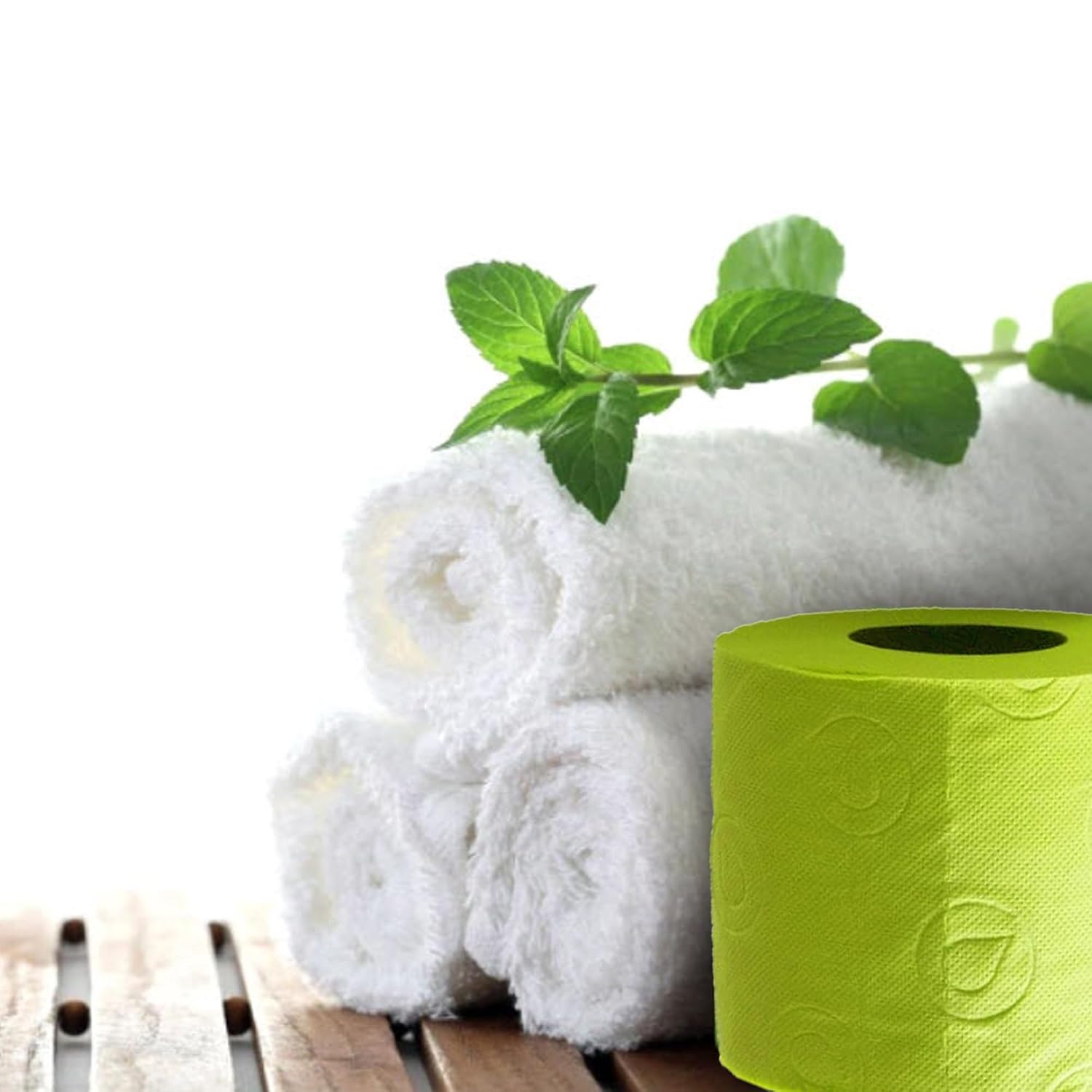 Lime Green Toilet Paper 3 ply Gift Box 1 Roll 140 Premium Quality sheets image 4