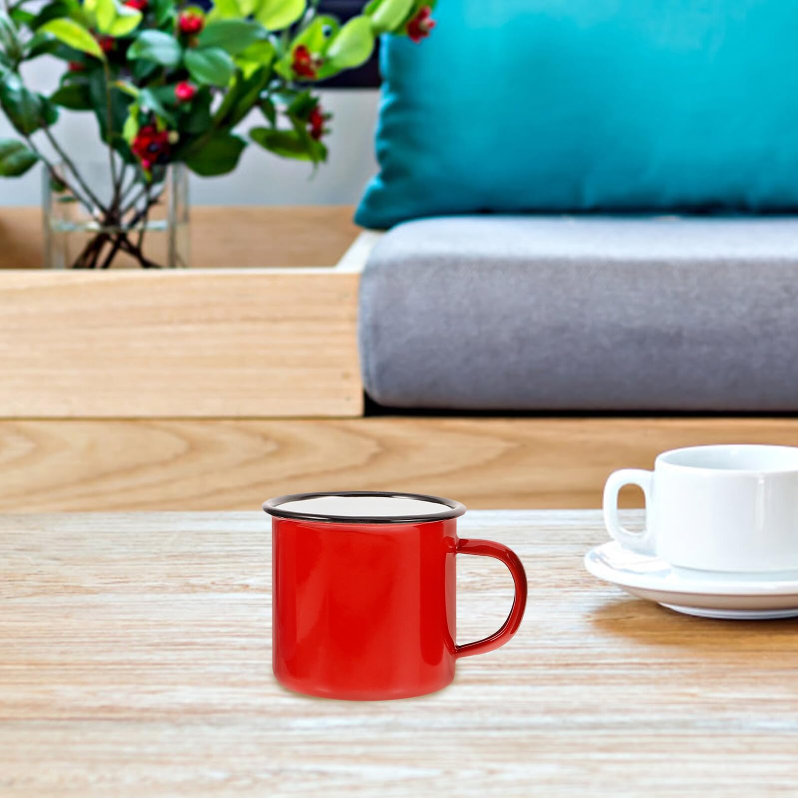 Didiseaon 4stücke Emaillebecher Retro-campingbecher Wasserbecher Kaffeebecher für Outdoor und Haushaltgebrauch