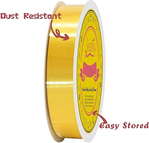 Miniatura 507 de Cinta de satén verde esmeralda de doble cara de 1-1/2 pulgadas x 50 yardas, cinta de poliéster verde esmeralda para envolver regalos, muy adecuada