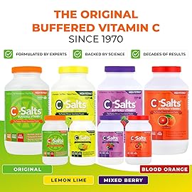 C-Salts Vitamin C Powder Supplement - 100% Pure High Dose Buffered Vitamin C Powder for Immune Support - Organic, Sugar-Free, Vegan, Non-GMO, Stomach-Friendly, Original 26 oz