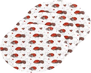 Ladybugs Red Dots Kitchen Sponges Cleaning Dish Sponges Non-Scratch Natural Scrubber Sponge for Kitchen Bathroom Cars, pack of 3