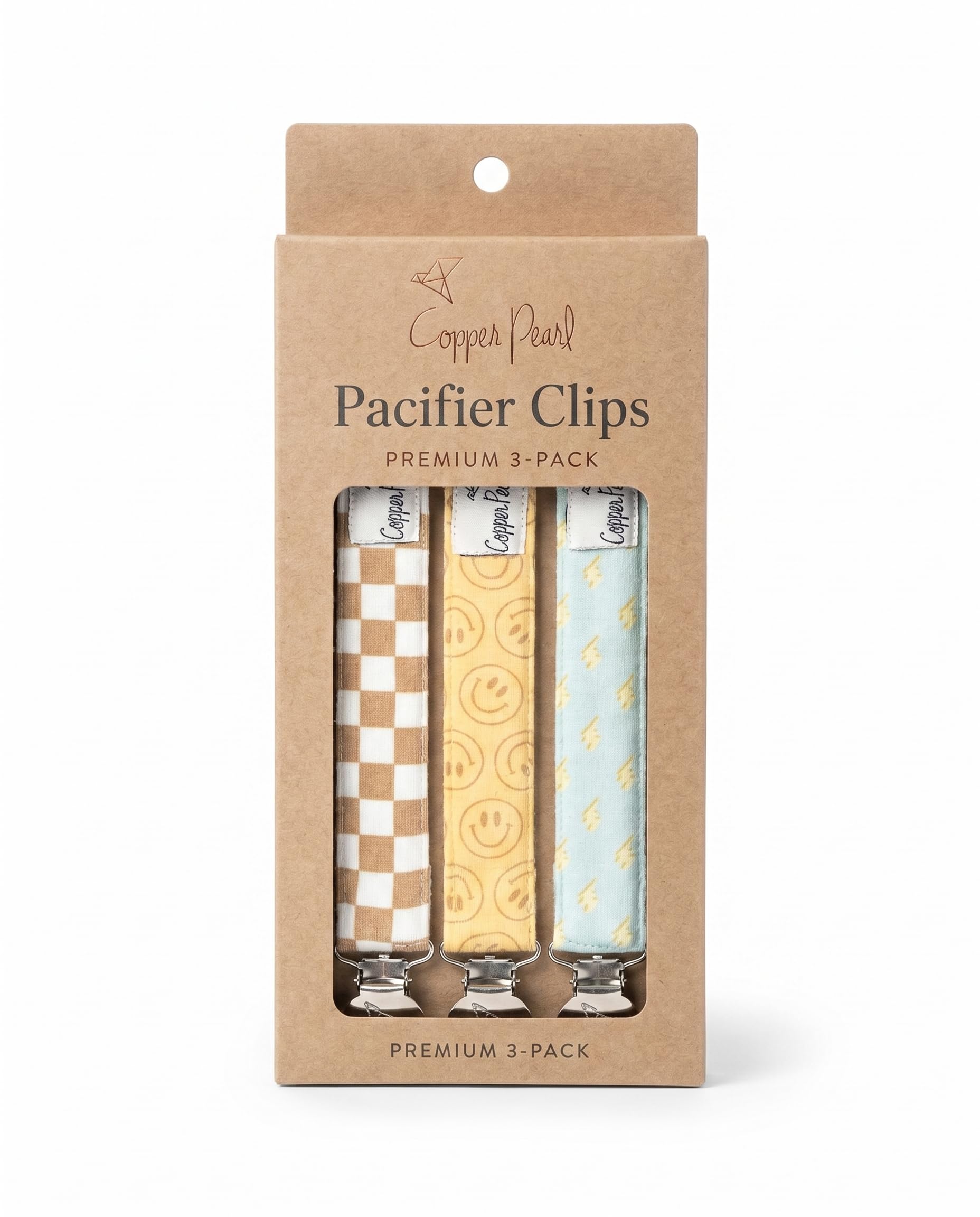 Copper Pearl 3-Pack Pacifier Holders