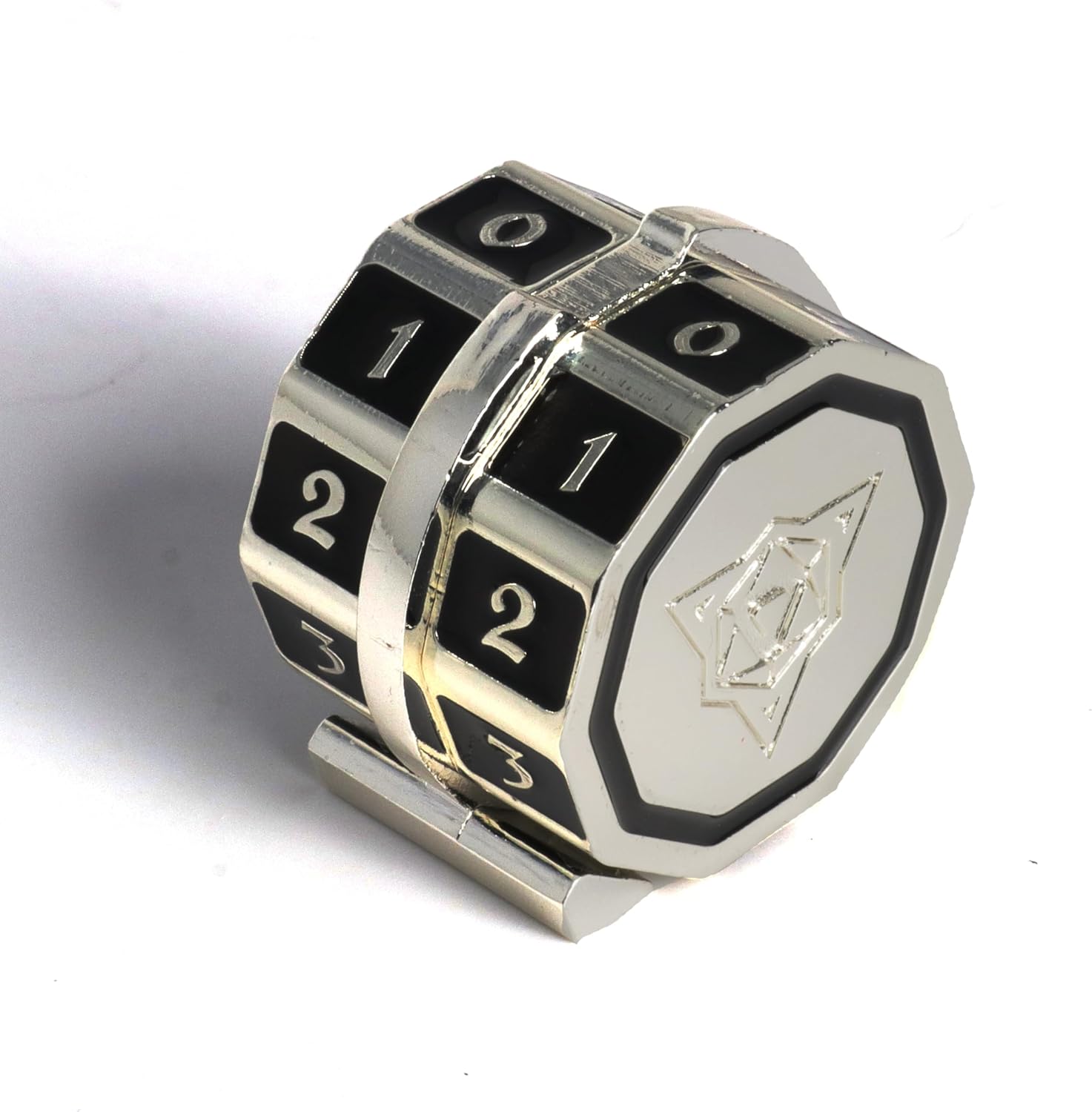 LifeLink V2 Life Counter Wheel for MTG Magic - Heavy Metal - Battleworn Silver Style by Die Hard Dice