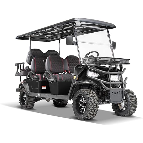 Kandi America 6 Passenger Electric Kruiser for Adults- Electric Golf Cart 6 Seats- Electric Passenger Cart- UTV- EV- Electric Vehicle- Heavy Duty Golf Cart- Powerful 5,000 Watt Electric Motor