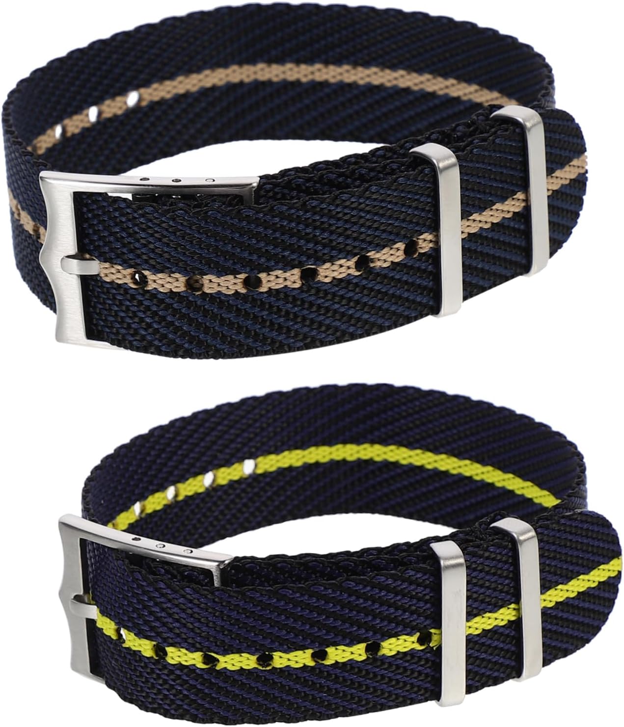 Homoyoyo 2pcs Watch Replacement Bands Soft Breathable Watch Straps Occasions Stylish Colors Comfortable Design