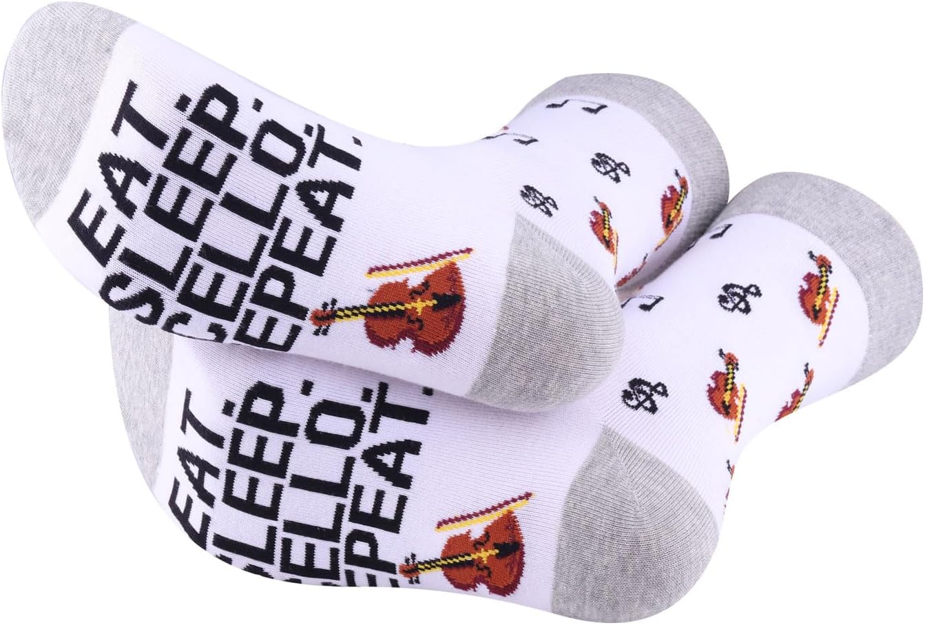 PXTIDY 2 Pairs Cello Inspire Socks Cellos Lover Gift Cellist Gift Celloo Player Musician Socks