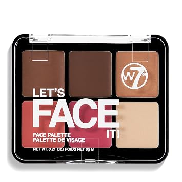 W7 Lets Face It Cream Palette - Light Soft Glow