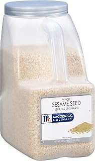 McCormick Culinary Whole Sesame Seeds 5 lb Bulk - Premium Dehulled Seeds for Stir-Fries, Sushi, Noodles & Meat Fish Coatings