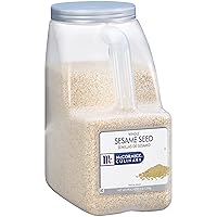 Vista 3 de McCormick Culinary Semilla de sésamo entera, 16 onzas, un recipiente de 16 onzas de semillas de sésamo blancas enteras sin cáscara, perfectas