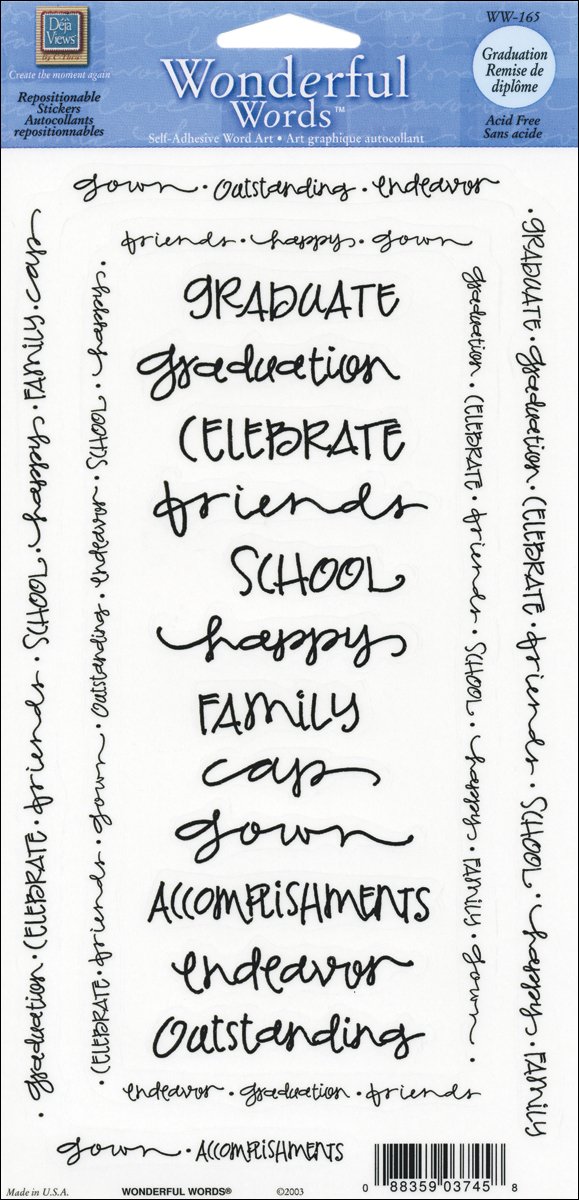 Deja Views Wonderful Words - Graduation