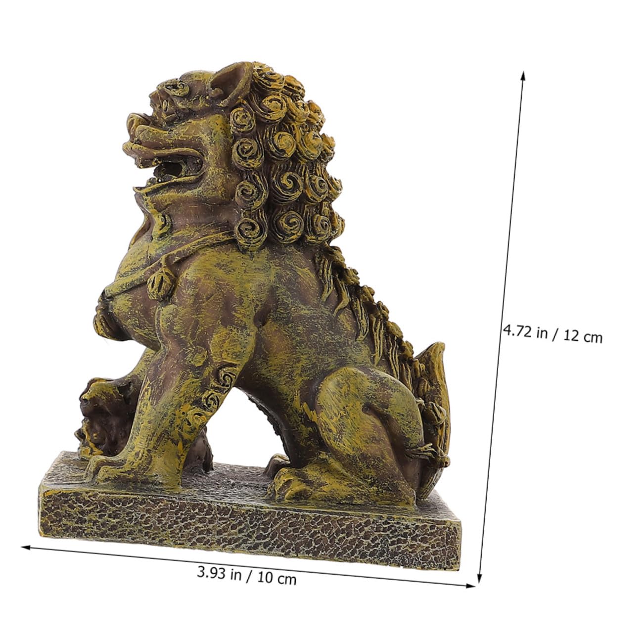 VANZACK 2pezzi Decorazione per Acquario Scultura di Leone Realistica da Ornamenti per Ambienti Zen e Pesci Simbolo di e Prosperità