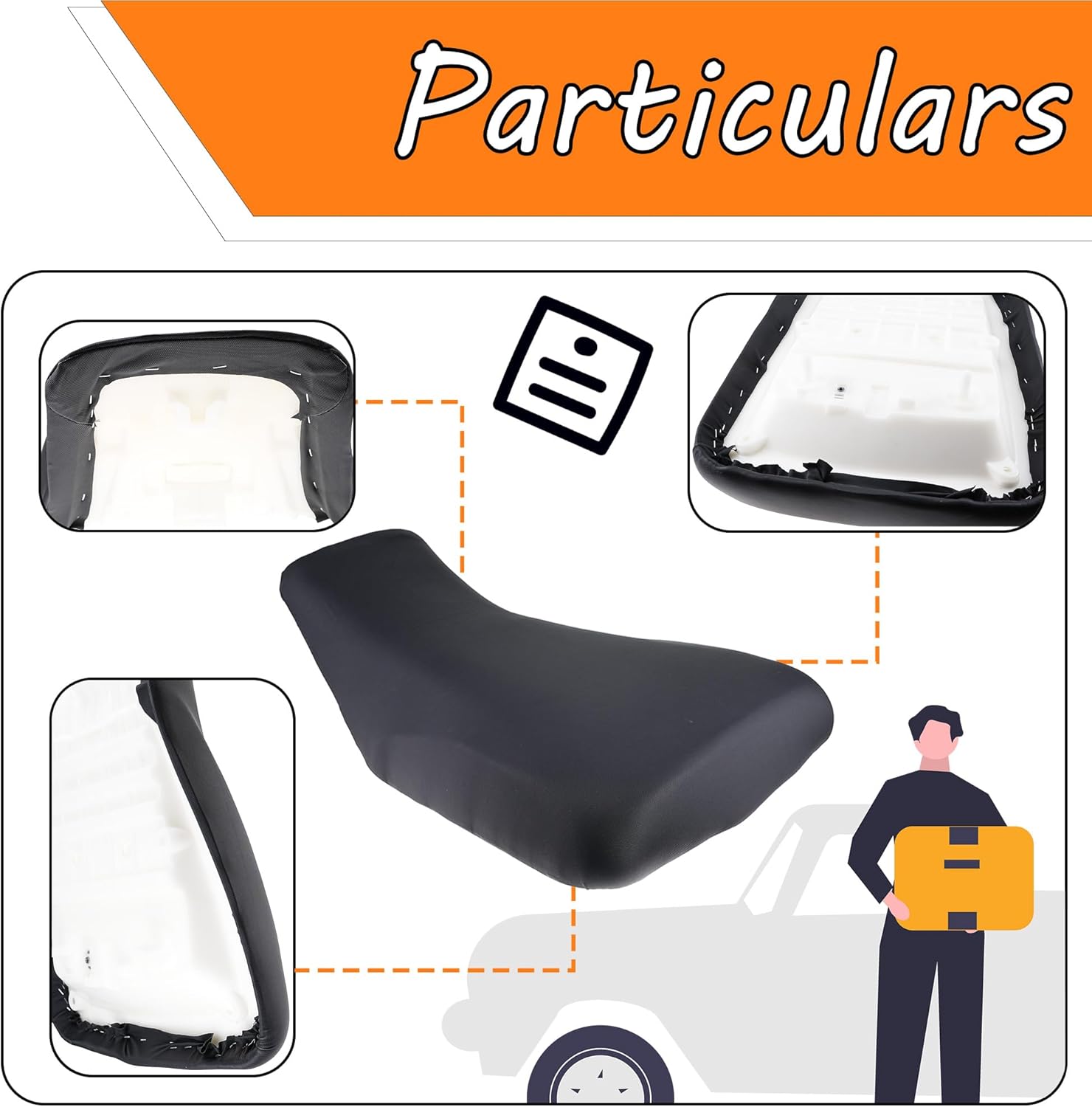 Complete Seat Set New Compatible with 2004-2006 Honda TRX 350 TRX350 Rancher
