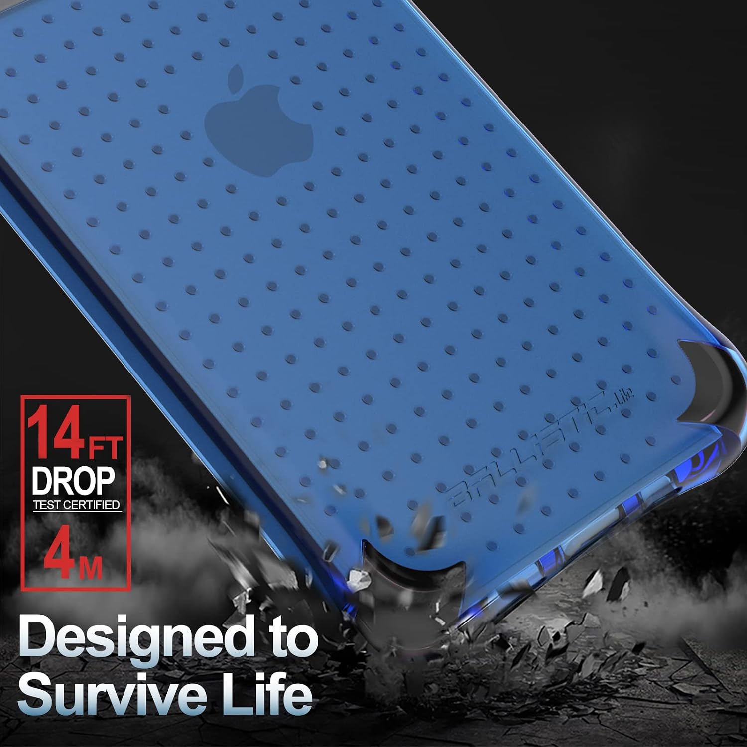 Ballistic Raptor S Series Designed for iPhone 11 Case (2019) with B-Labs Corners Against Drops, Protective 11 iPhone Case 6.1 inch - Blue