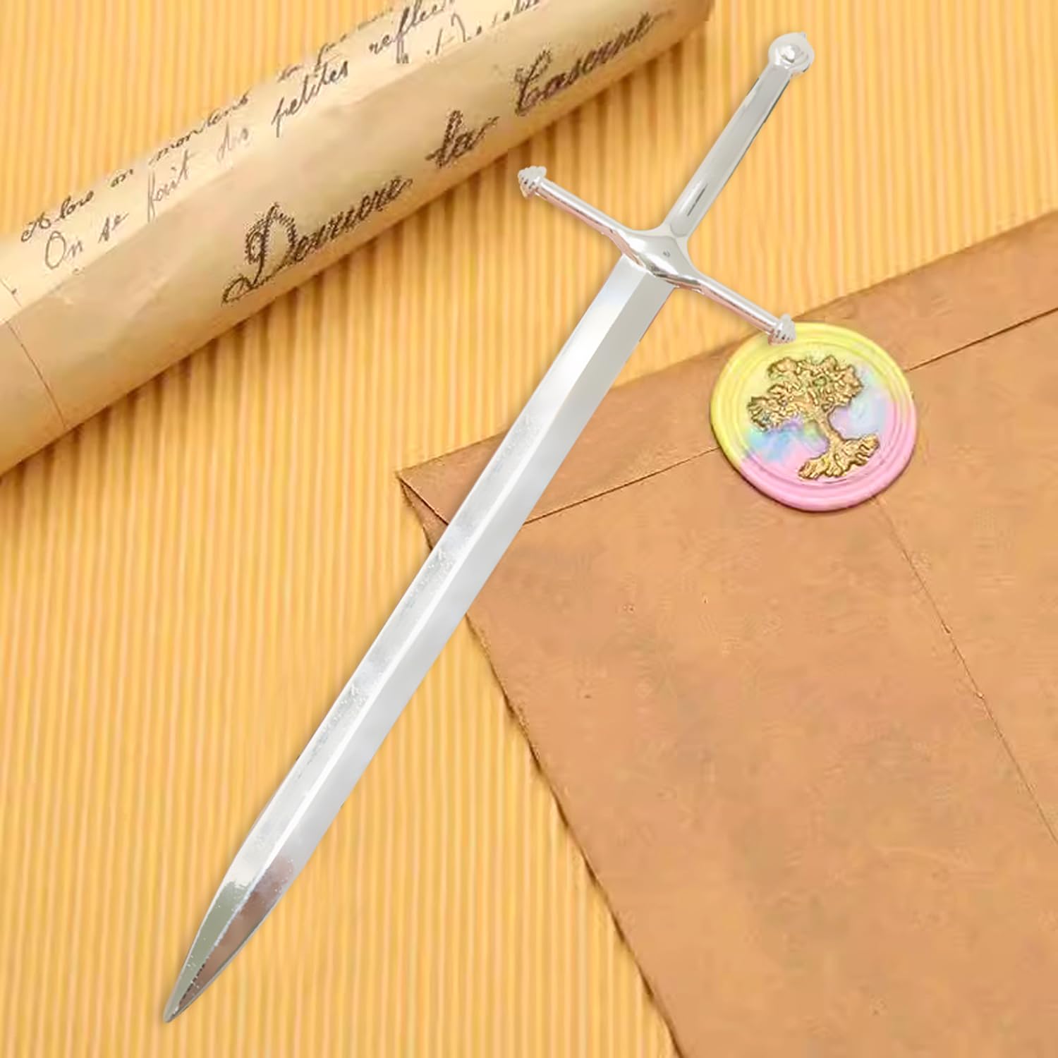 Honbay 1PCS Sword-Shaped Letter Opener Knife Letter Opening Tool