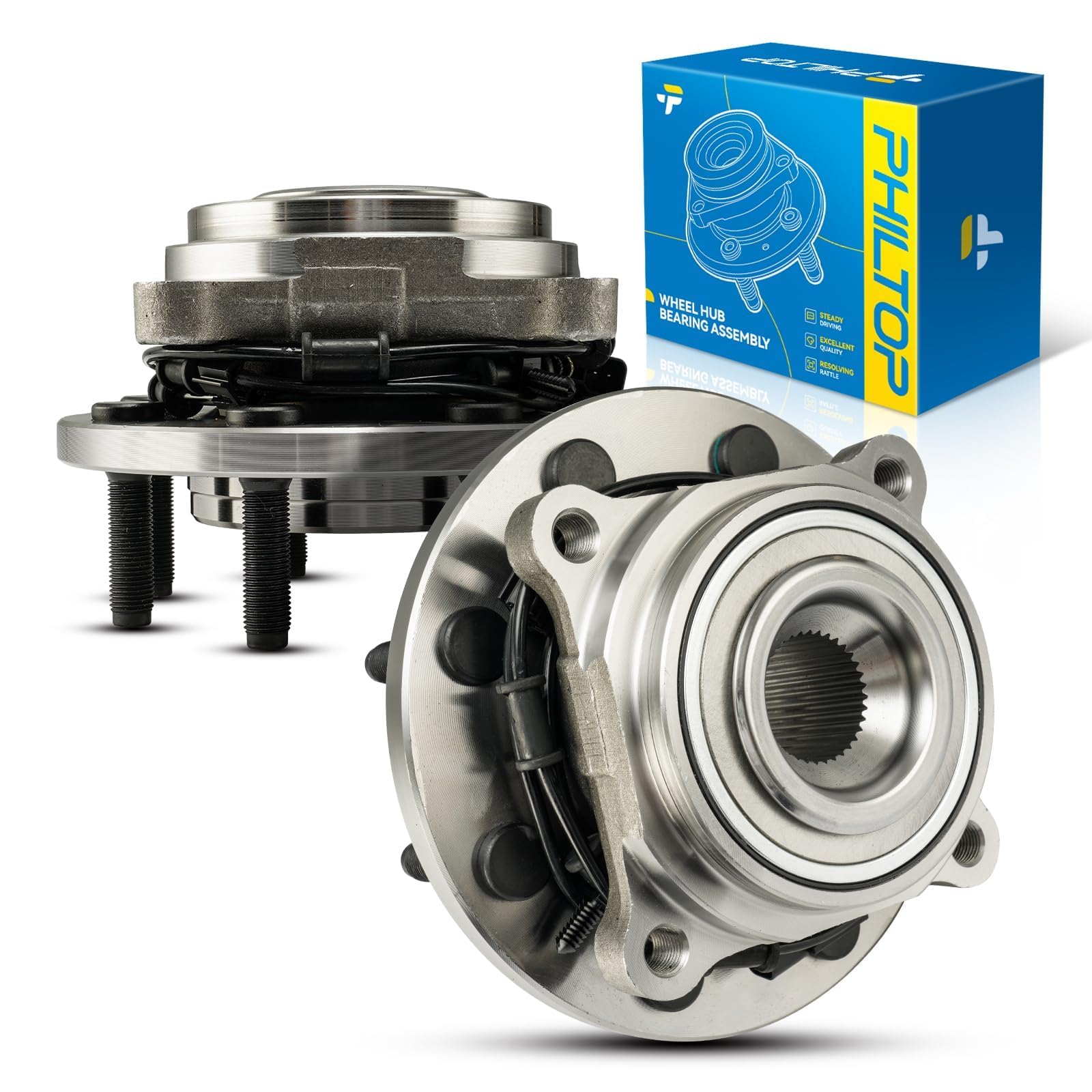 PHILTOP 515206 x2 Front Wheel Bearing Hub Assembly for Ram 2500/3500