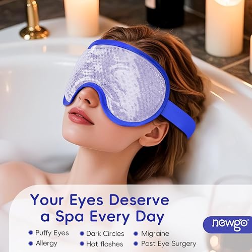 Miniatura 3 de NEWGO Mascarilla refrescante para ojos hinchados, máscara de ojos fríos para ojos para después de cirugía de ojos, alivio del estrés tensional,