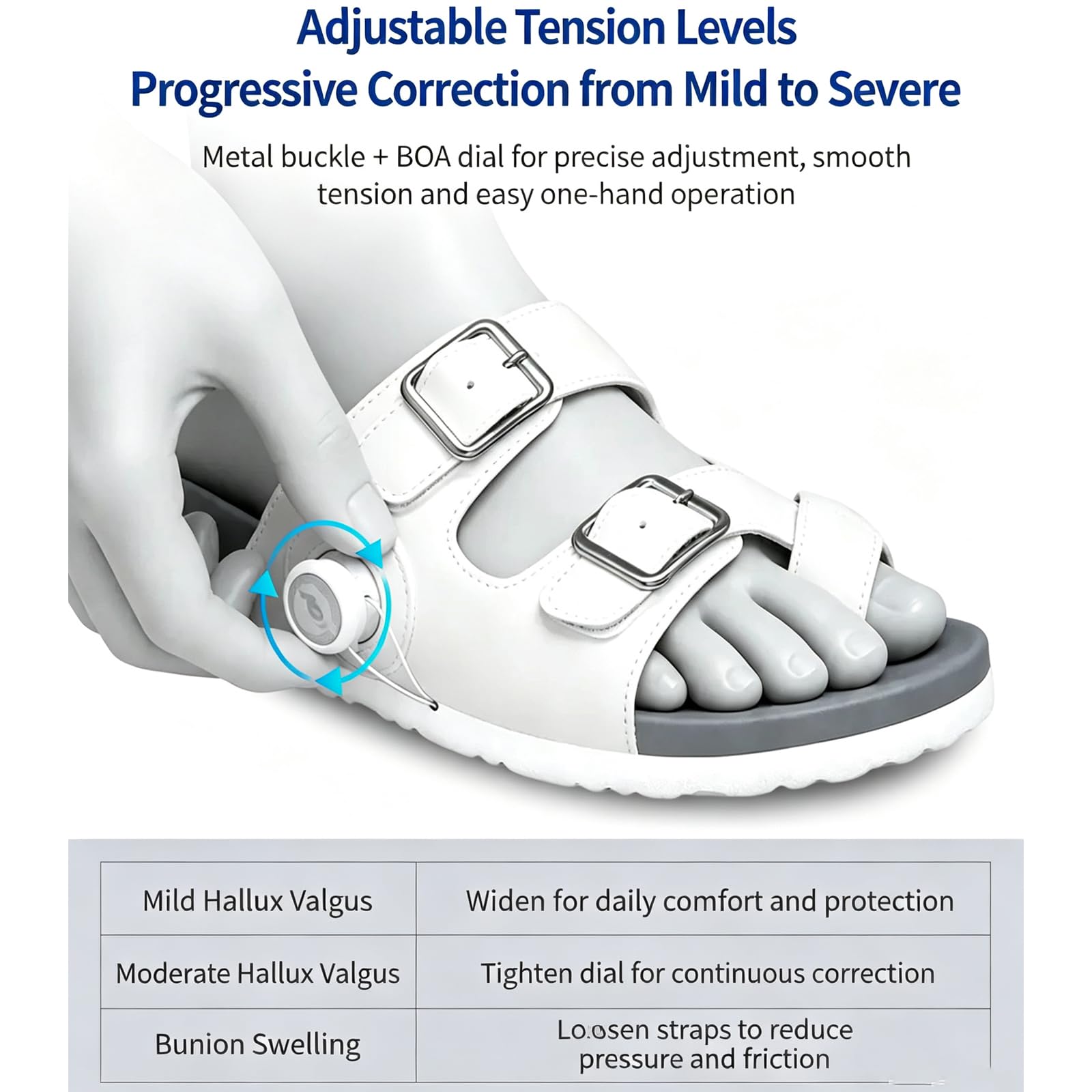 Schuhe Zur Korrektur Von Hallux Valgus, Unisex-zehenspreizer Mit Fußgewölbeunterstützung, Verstellbarer Weite, Separatem Korrekturdesign, Schmerzfreiem Gehen, Ganztägigem UK 2