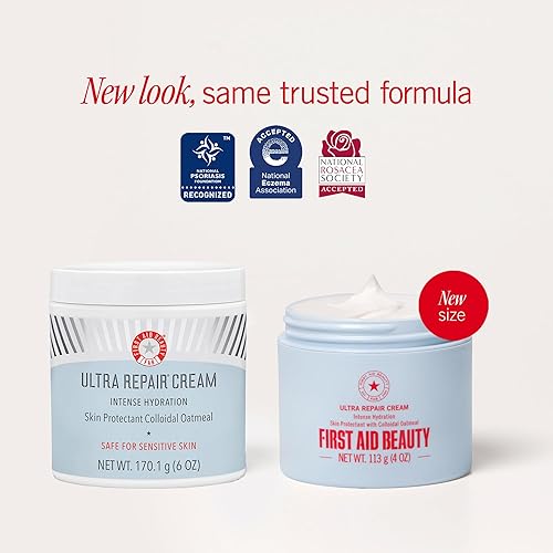 Miniatura 6 de First Aid Beauty - Crema Ultra Repair - Hidratante facial y corporal de hidratación intensa - Avena coloidal batida clínicamente probada para