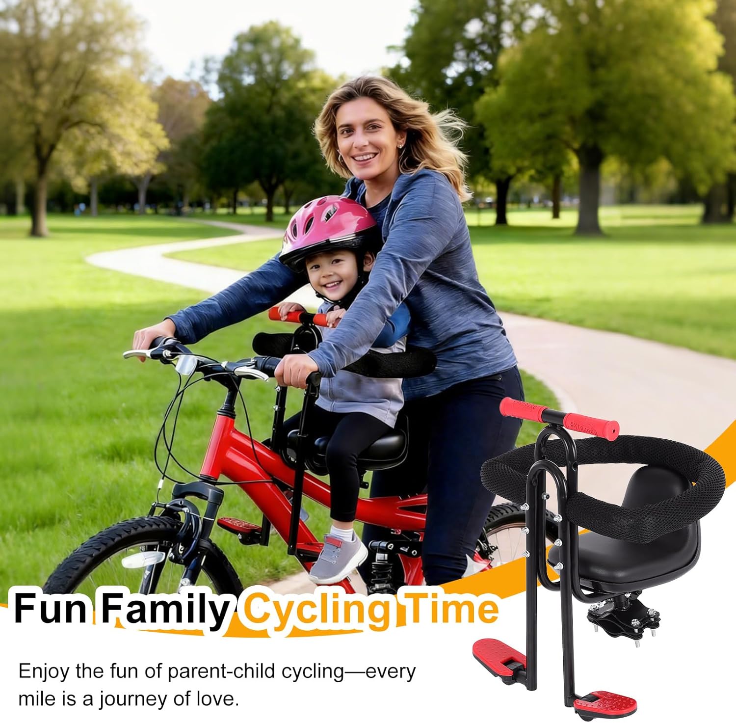 Kid's Bike Seat- Front, Child Seat, Adult Bicycle Sport Child Seat, Front Infant Sport Bike Seat