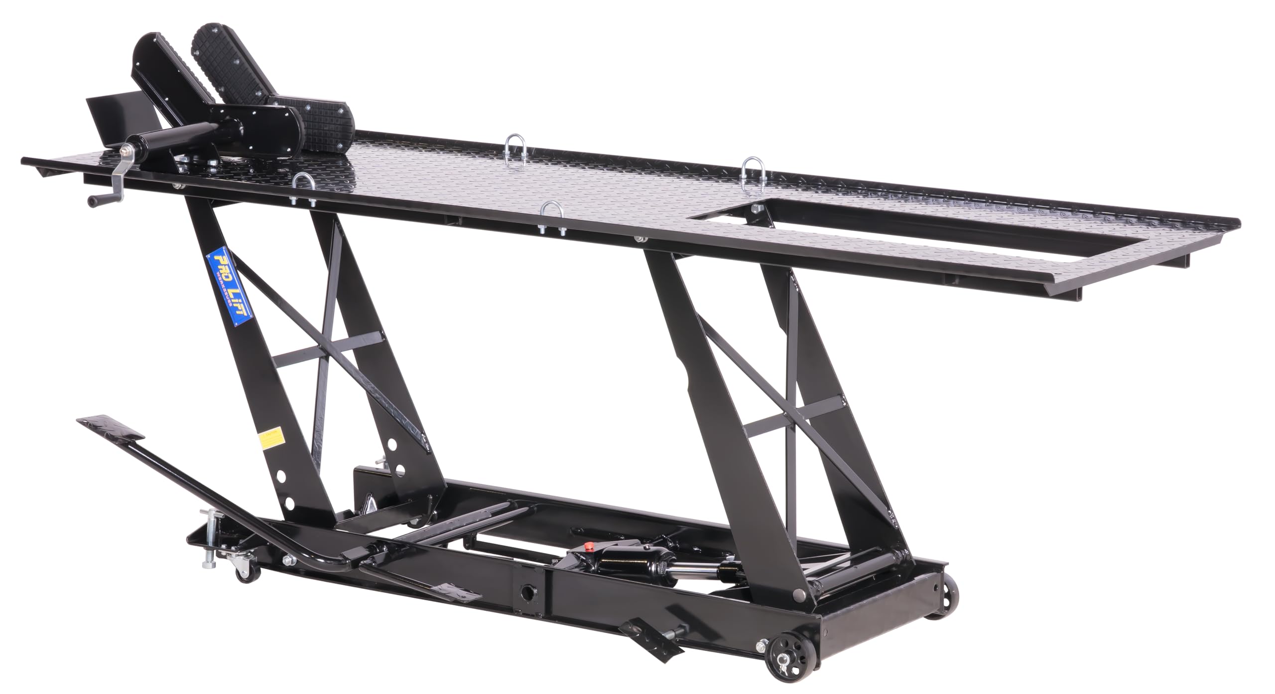 Plataforma elevadora para motocicleta, 450 kg, pedal, paralelo, plataforma de trabajo, paralelogramo, etapa de montaje