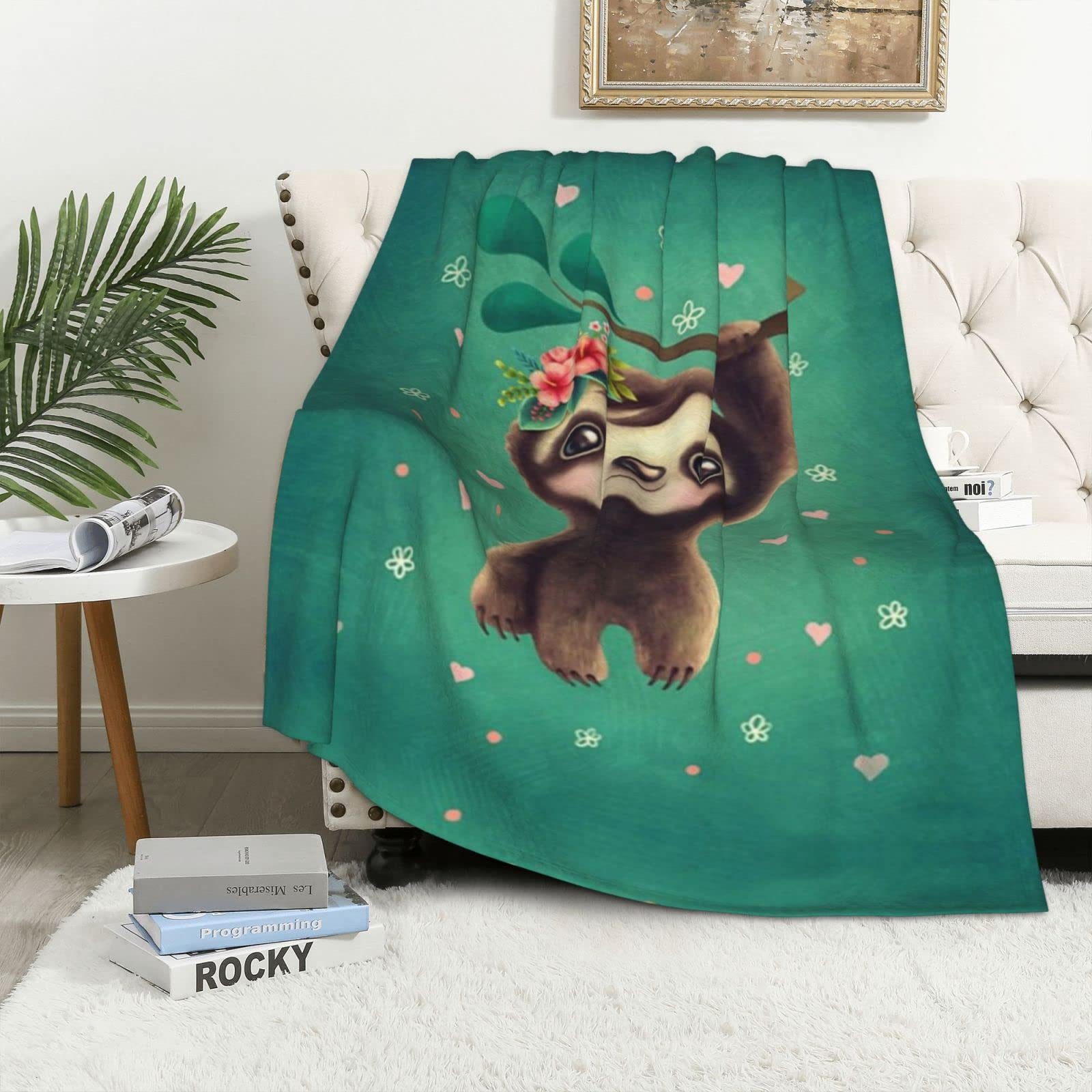 Plaid flanelle paresseux mignon couverture cadeau douce lit canapé