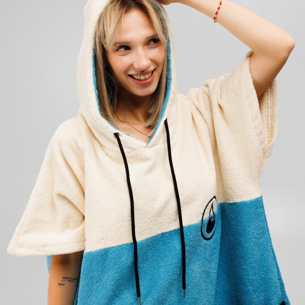 WAVE HAWAII Poncho Papatar Surfponcho 100% Bauwolle für Körpergrößen