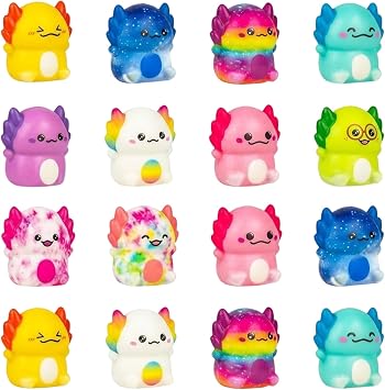16Pcs Model Axolotl, Mini Axolotl Figures, Models for Calming and Focus, Random Axolotl Model Designs Collection for Desk and Home Use