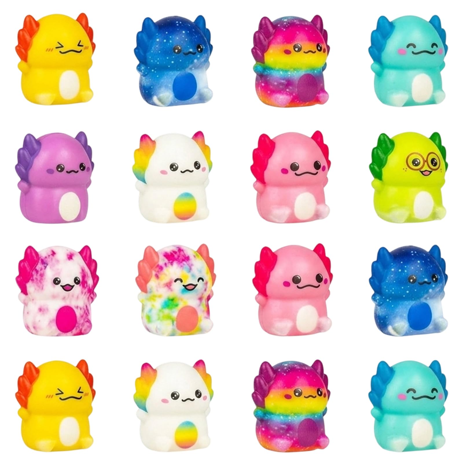 16Pcs Model Axolotl, Mini Axolotl Figures, Models for Calming and Focus, Random Axolotl Model Designs Collection for Desk and Home Use