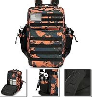 Vista 6 de Mochila de asalto táctico de 45L paquete de asalto de 3 días con mochila impermeable Molle para mochilas tácticas, Marte Camo, Grande, Mochila