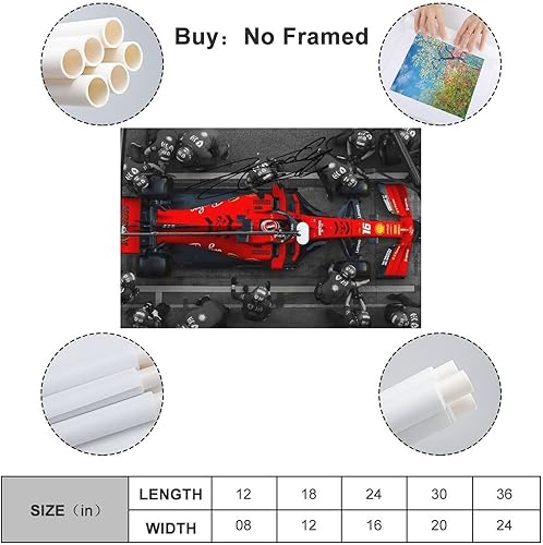Miniatura 2 de YiYLunneo Charles Leclerc - Póster de Fórmula 1 de Fórmula 1 para habitación, lienzo estético, arte de pared, decoración de dormitorio, 16 x 24