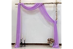 30ft x 240 Inch Lilac Sheer Arch Draping Wedding Fabric