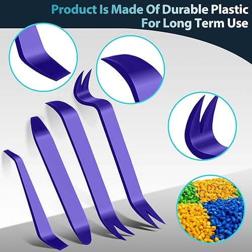 Miniatura 6 de Keze 7 piezas de herramienta de palanca de extracción de plástico y alicates de clip, kit de extracción de alicates para eliminación de carrocería