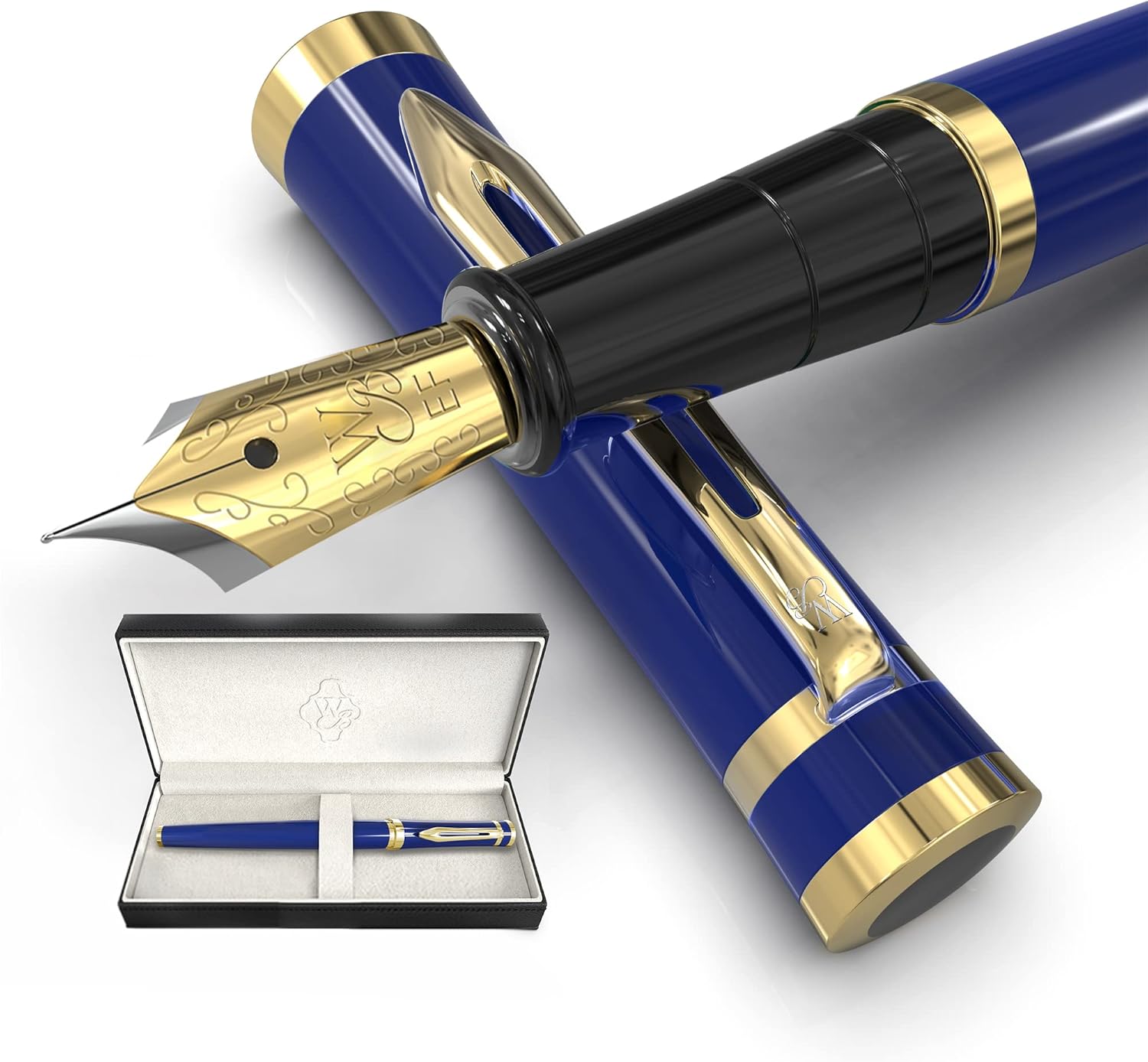 Wordsworth & Black Fountain Pen Set, 18K Gilded Extra Fine Nib