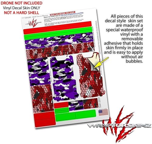 Miniatura 4 de Skin Wrap 2Pack para DJI Ryze Tello Drone wraptorcamo color morado de camuflaje Digital Drone No Incluidas