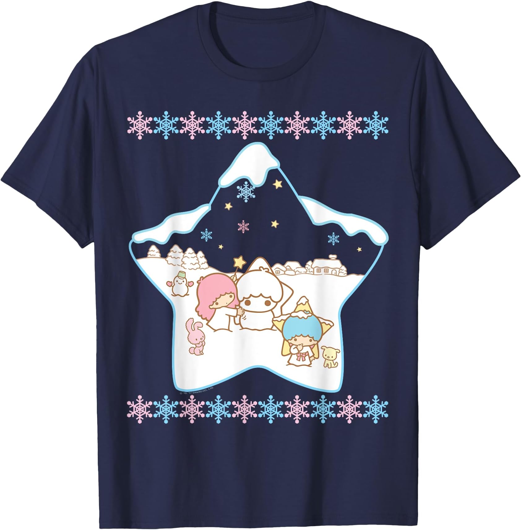 Little Twin Stars Christmas Winter Festive T-Shirt